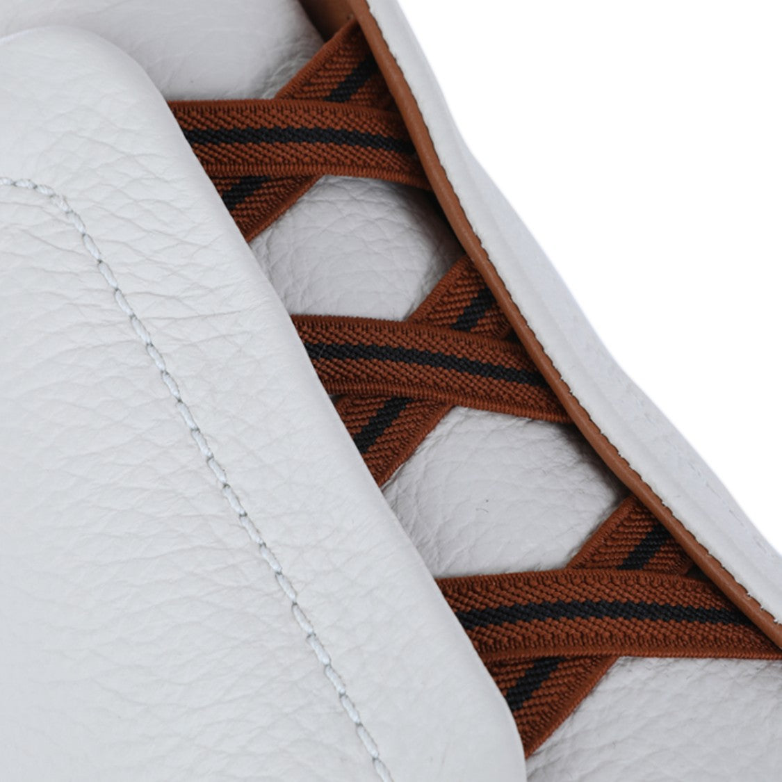 Zegna White Leather Sneakers