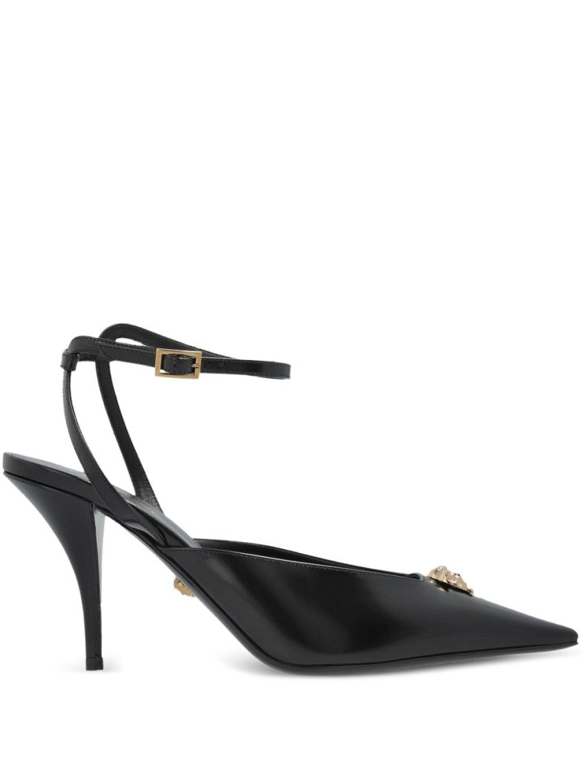 Versace Pointed Toe Slingback Pumps