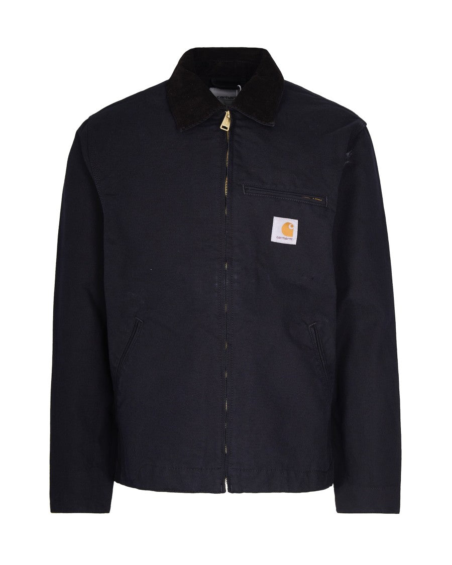 Carhartt Wip Black Rinsed Detroit Velvet Collar Jacket