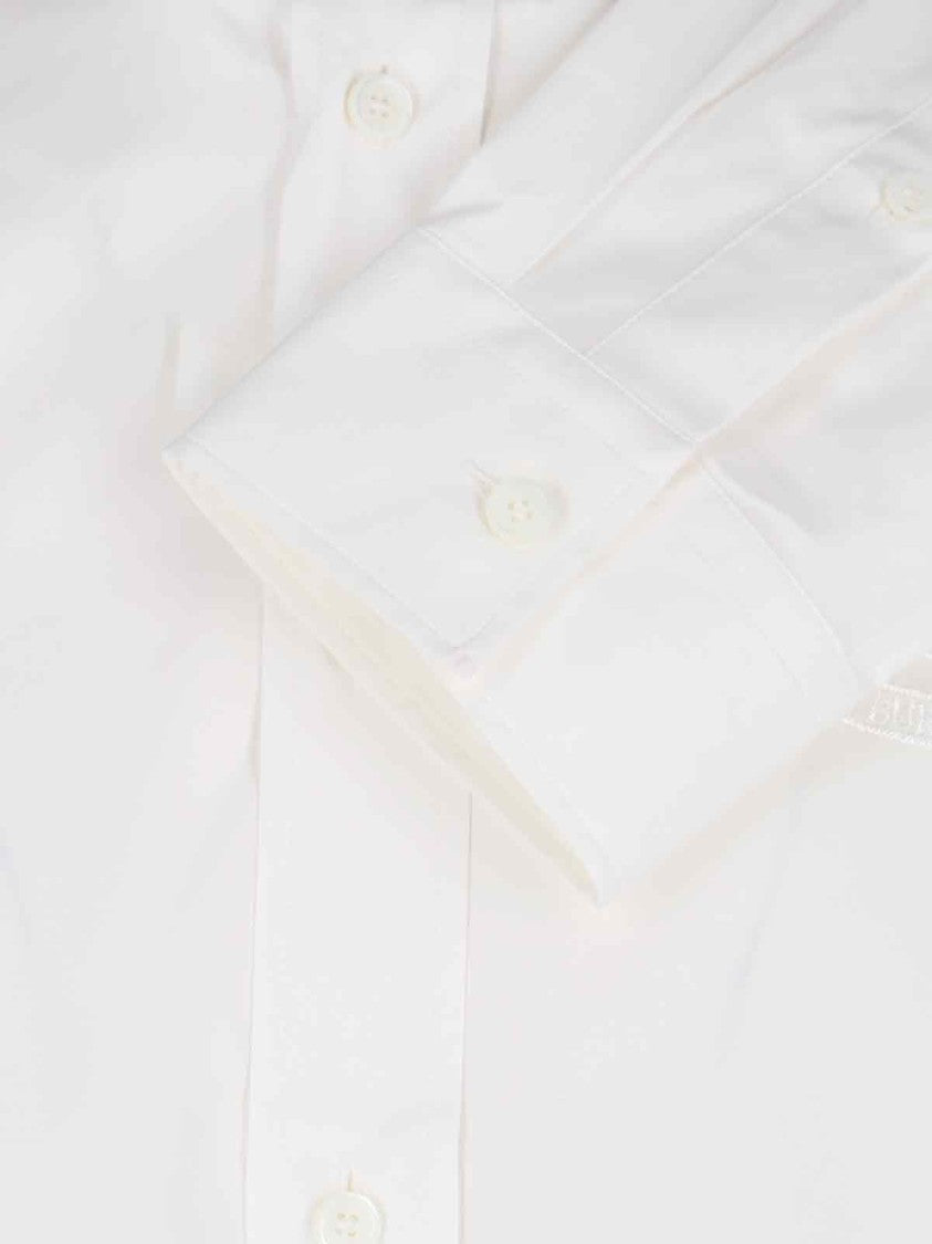 Burberry Ekd' Logo Embroidered Shirt – White