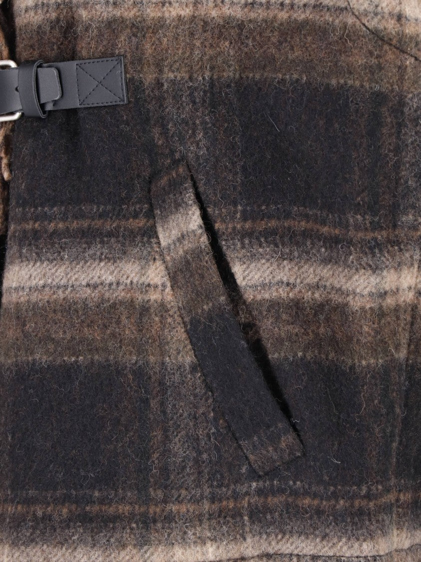 Isabel Marant Étoile Fringe Detail Wool Blend Gilet With Buckle Closure