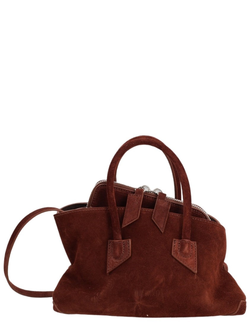 The Attico Brown Suede Shoulder Bag