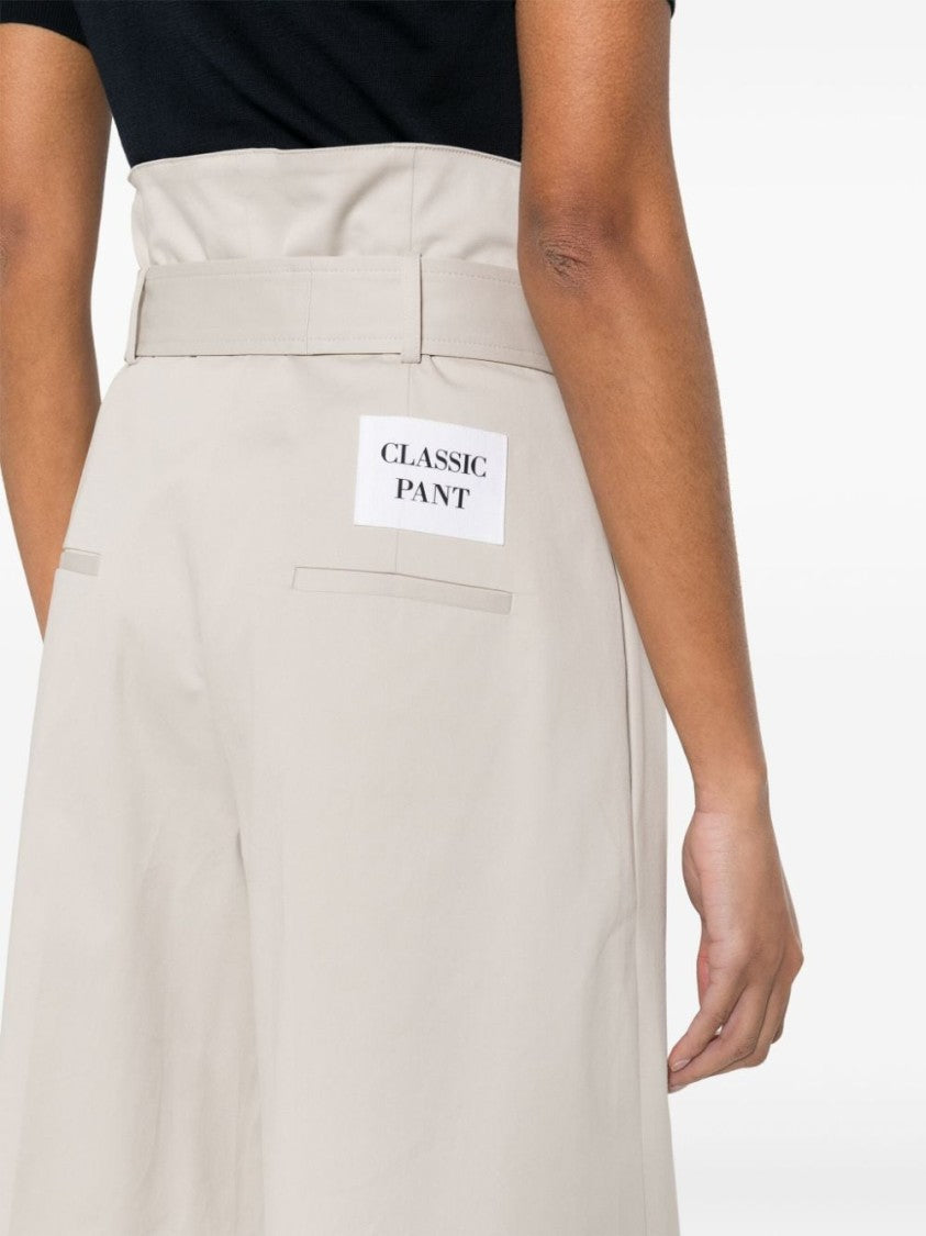 Moschino Wide-Leg Sand Beige Trousers