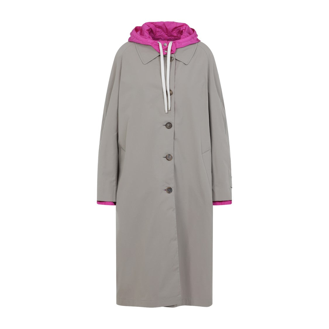 Miu Miu Relaxed-Fit Coat With Contrasting Hood