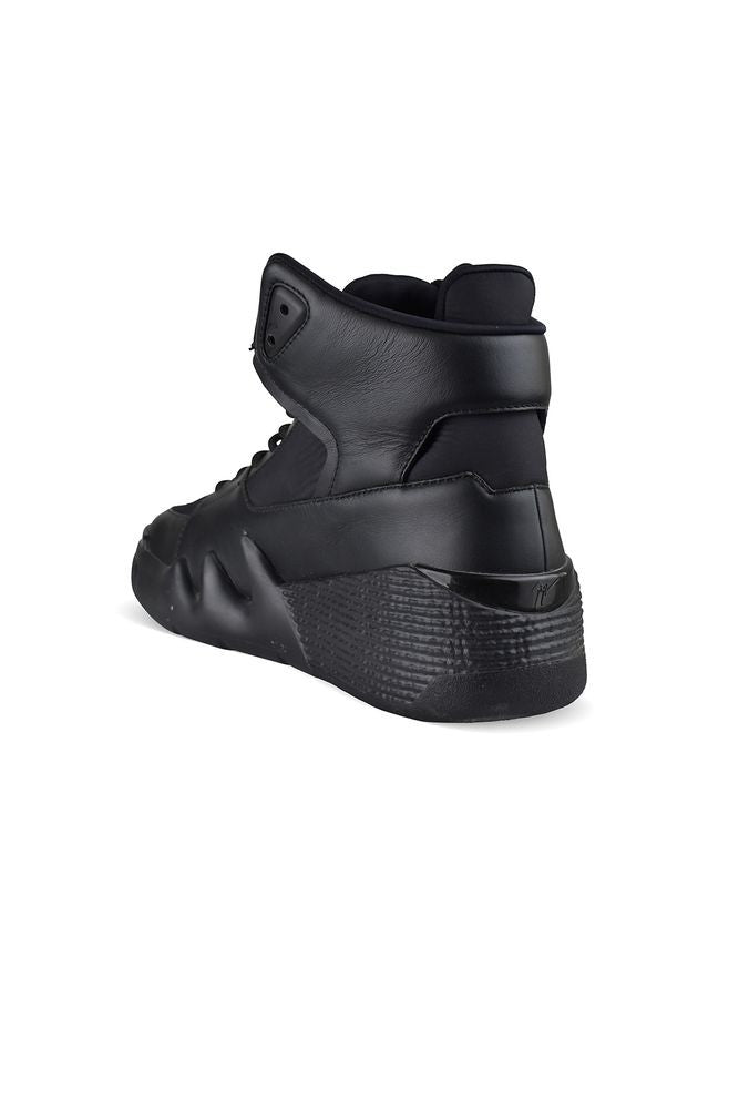Giuseppe Zanotti Black Leather High-Top Sneakers