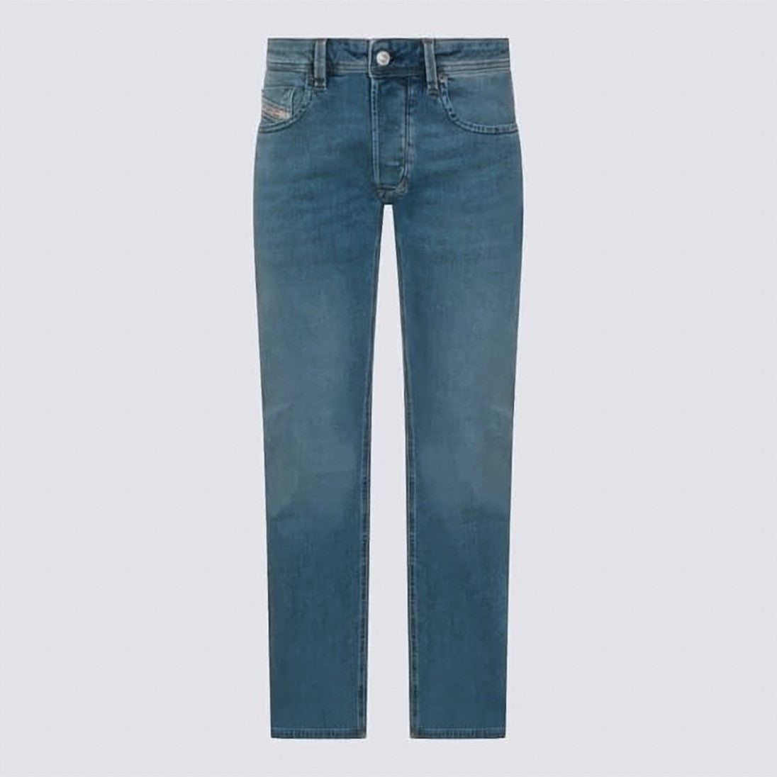 Diesel Regular-Fit Medium Wash Denim Jeans With Classic Details