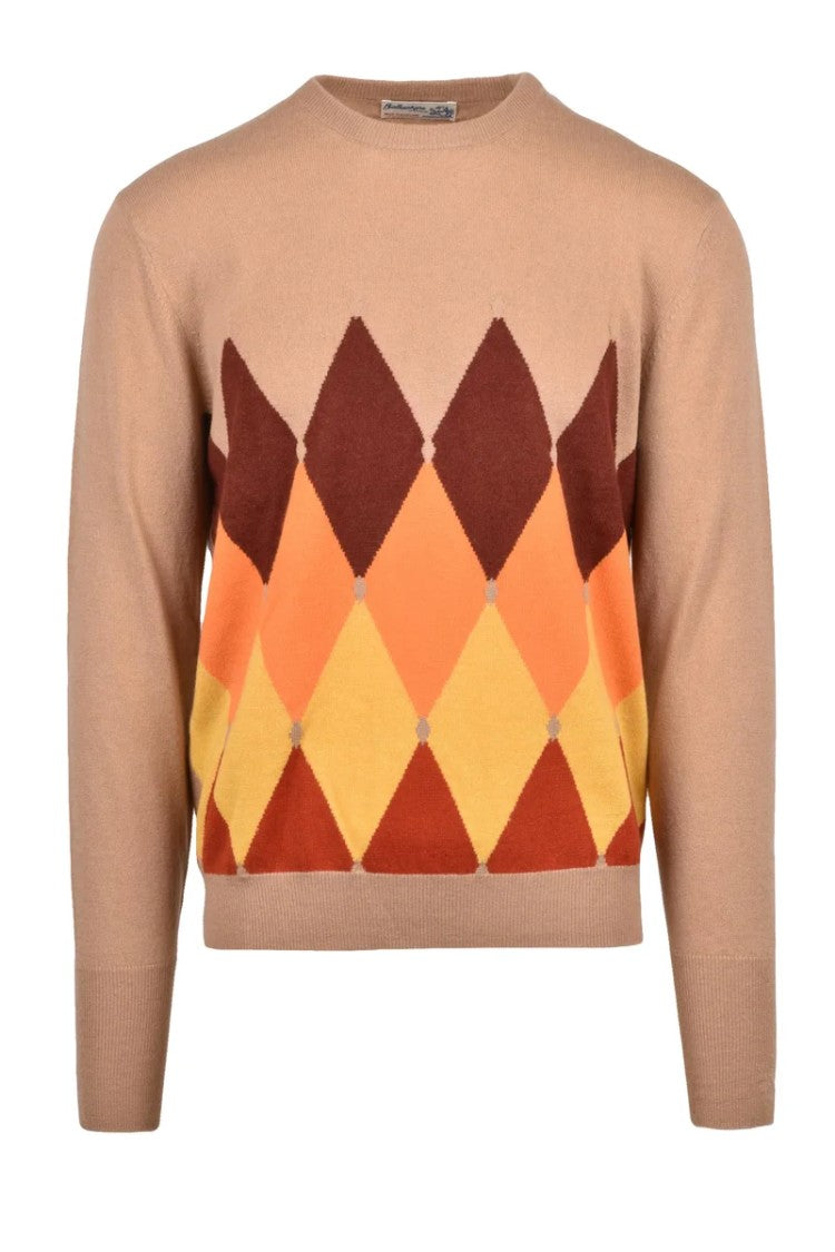 Ballantyne Crew Neck Pullover - Brown/Orange