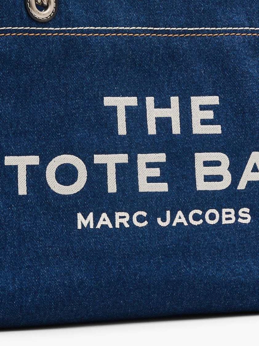 Marc Jacobs Denim Tote Bag With Chain