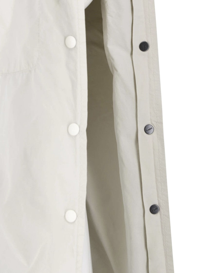 Aspesi Neutral Classic Collar Snap Button Shirt