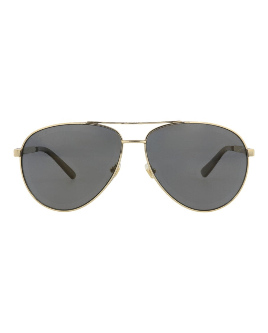 Gucci Aviator-Frame Metal Sunglasses