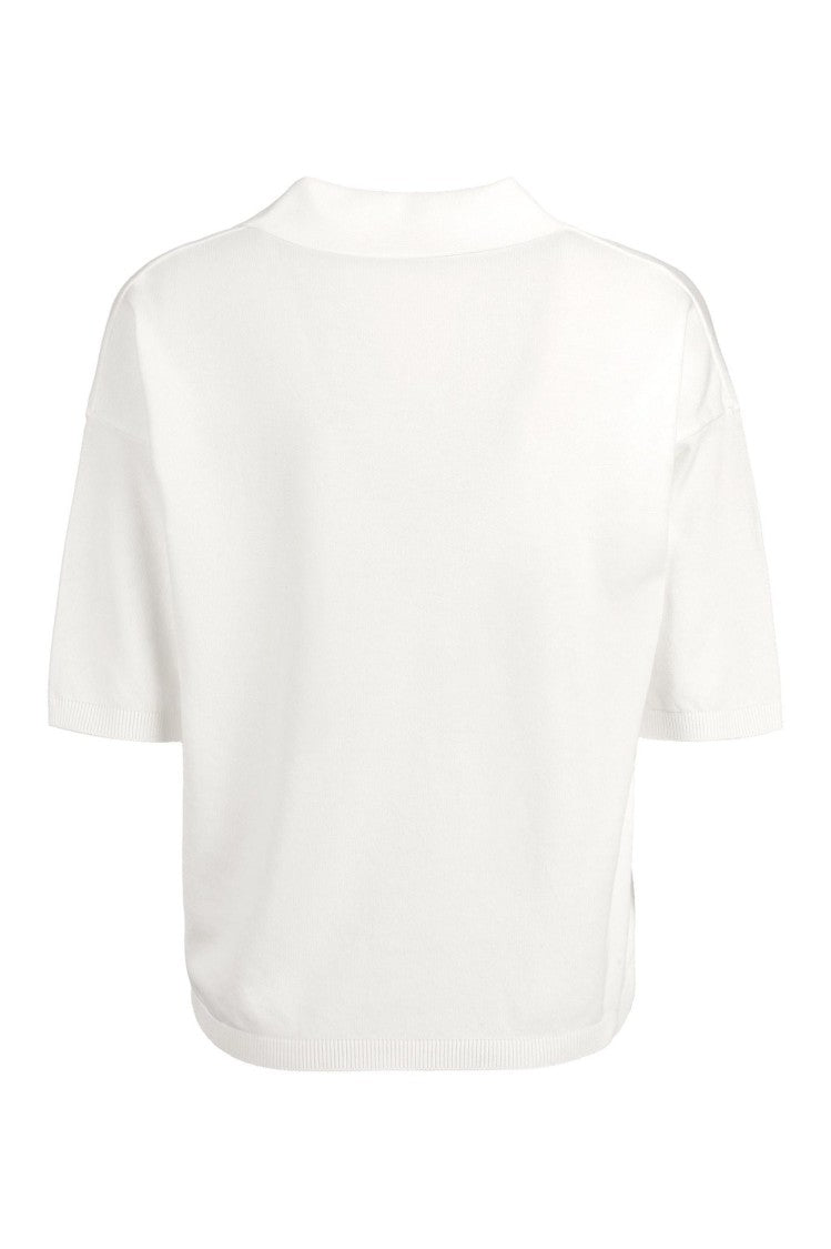 Kangra Cropped Short-Sleeved Top With Ribbed Hem