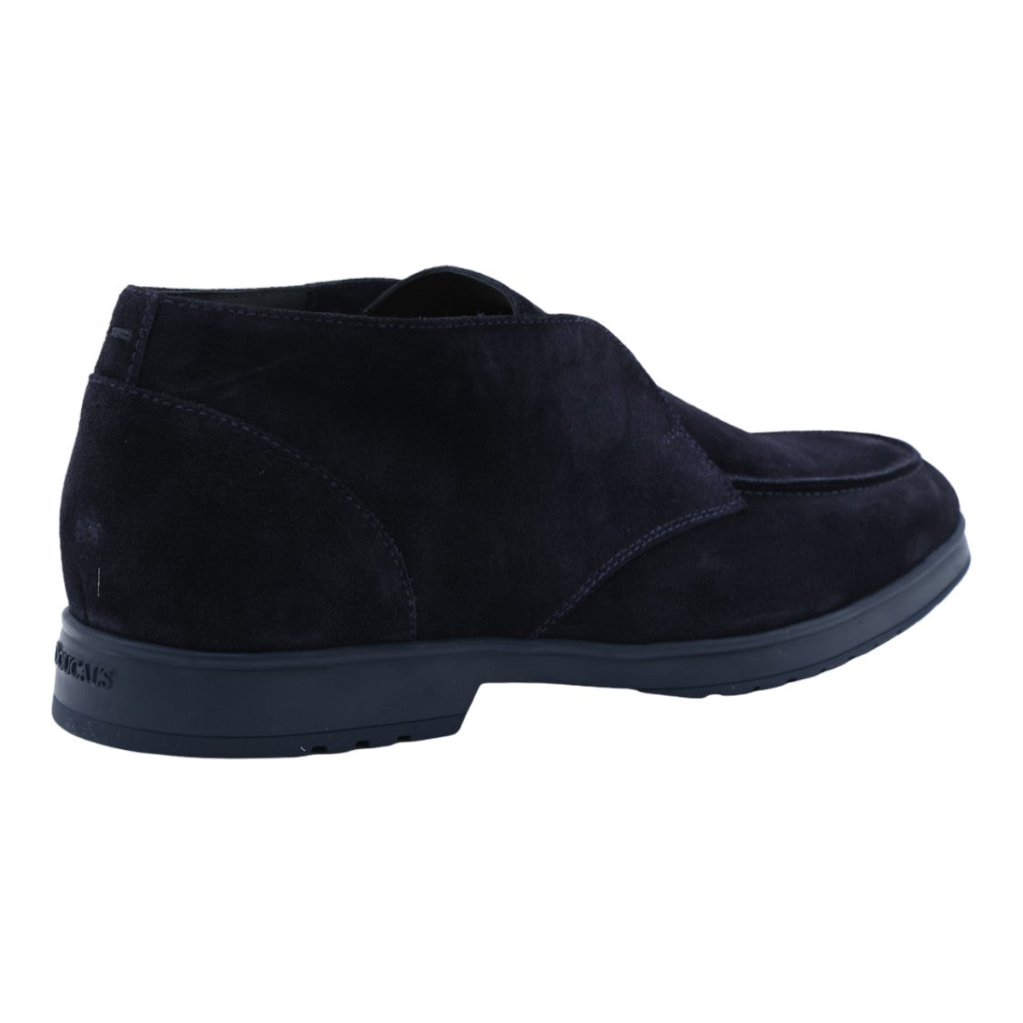 Doucal's Minimalist Black Suede Boots With Moc Toe Detail