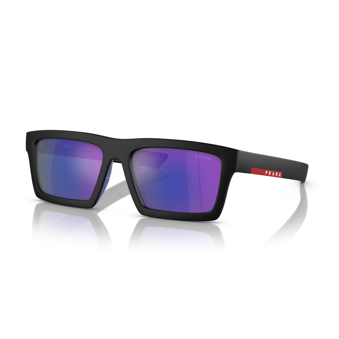 Prada Linea Rossa 0Ps 02Zsu Rectangular Matte Black Sunglasses