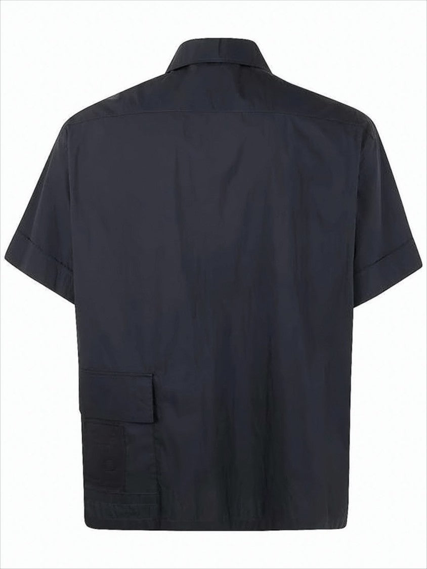 Ten C Boxy Short-Sleeved Shirt With Classic Collar