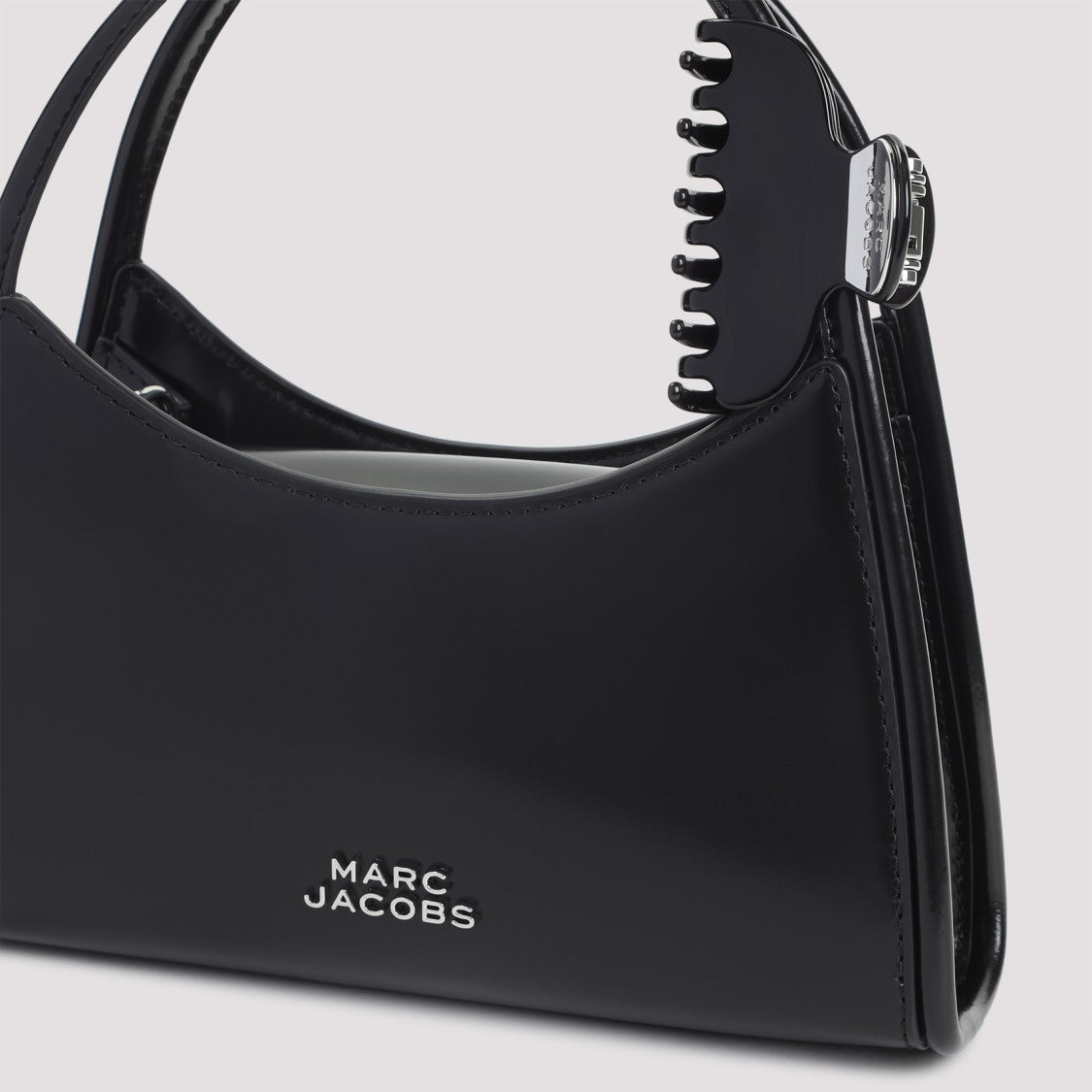 Marc Jacobs Black Cow Leather The Claw Clip Crossbody Bag