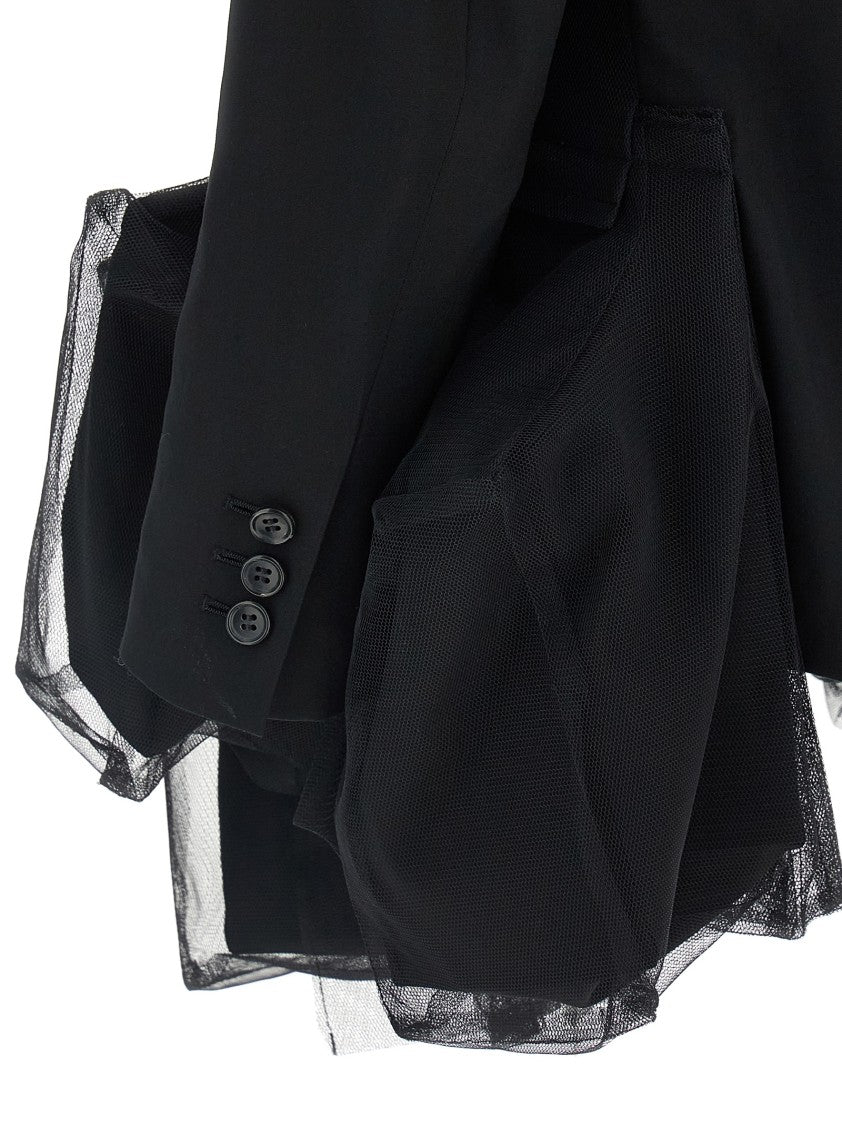 Comme Des Garçons Tailored Geometric Hem Blazer