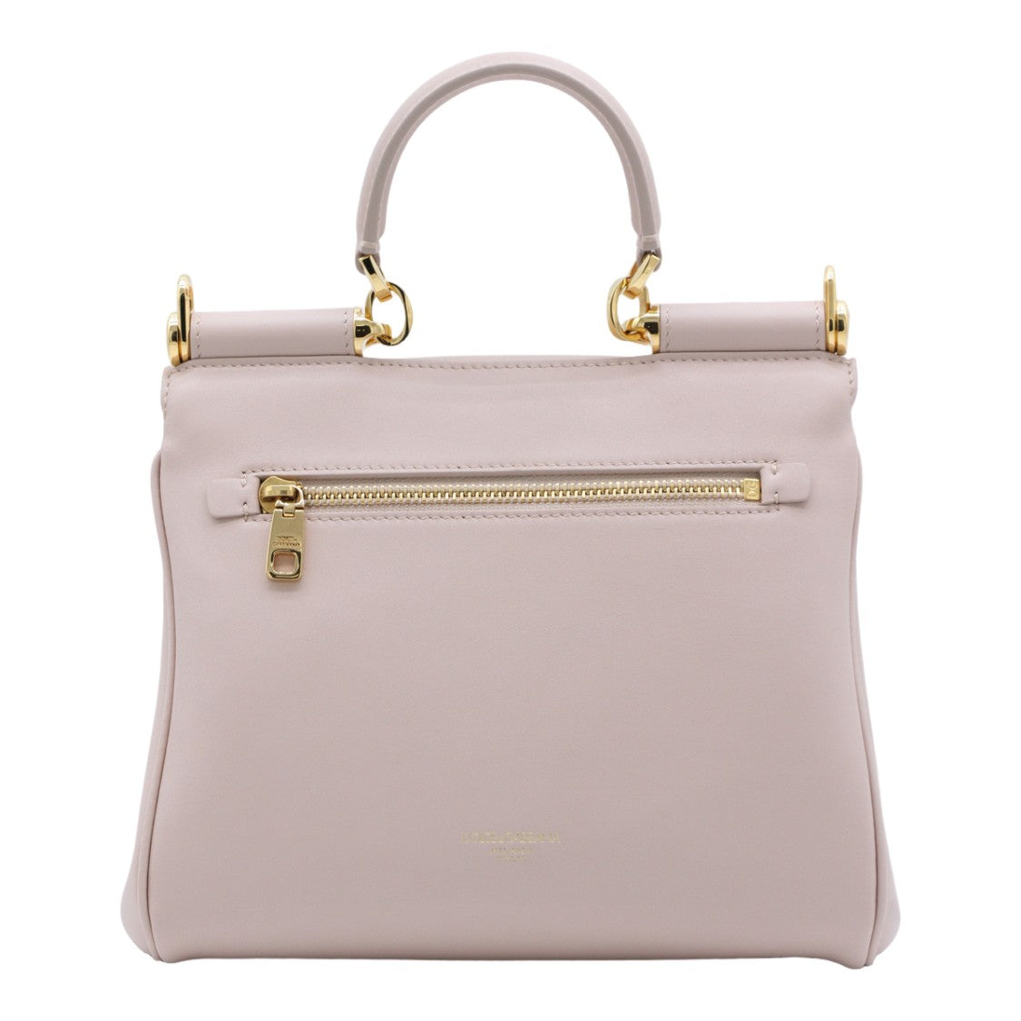 Dolce & Gabbana Structured Handbag With Gold-Tone Accents And Detachable Strap