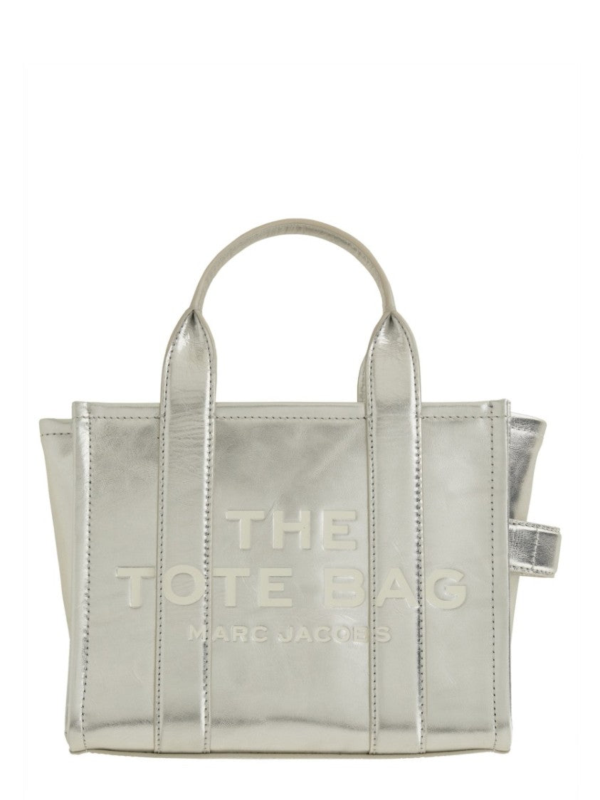 Marc Jacobs Small Metallic Finish Tote Bag With Embossed Detailing