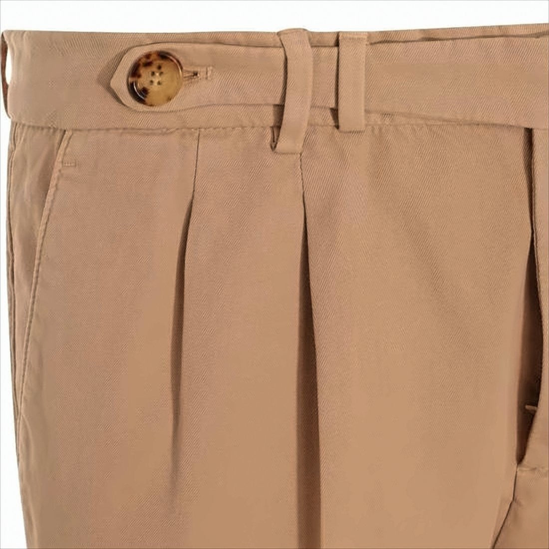 Brunello Cucinelli High-Waisted Straight Pants With Pleated Front