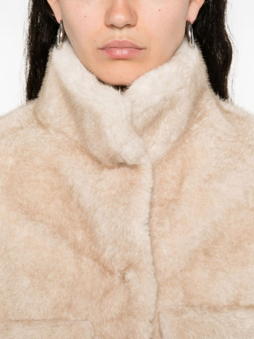 Valentini 1972 Plush Cropped Coat With High Collar