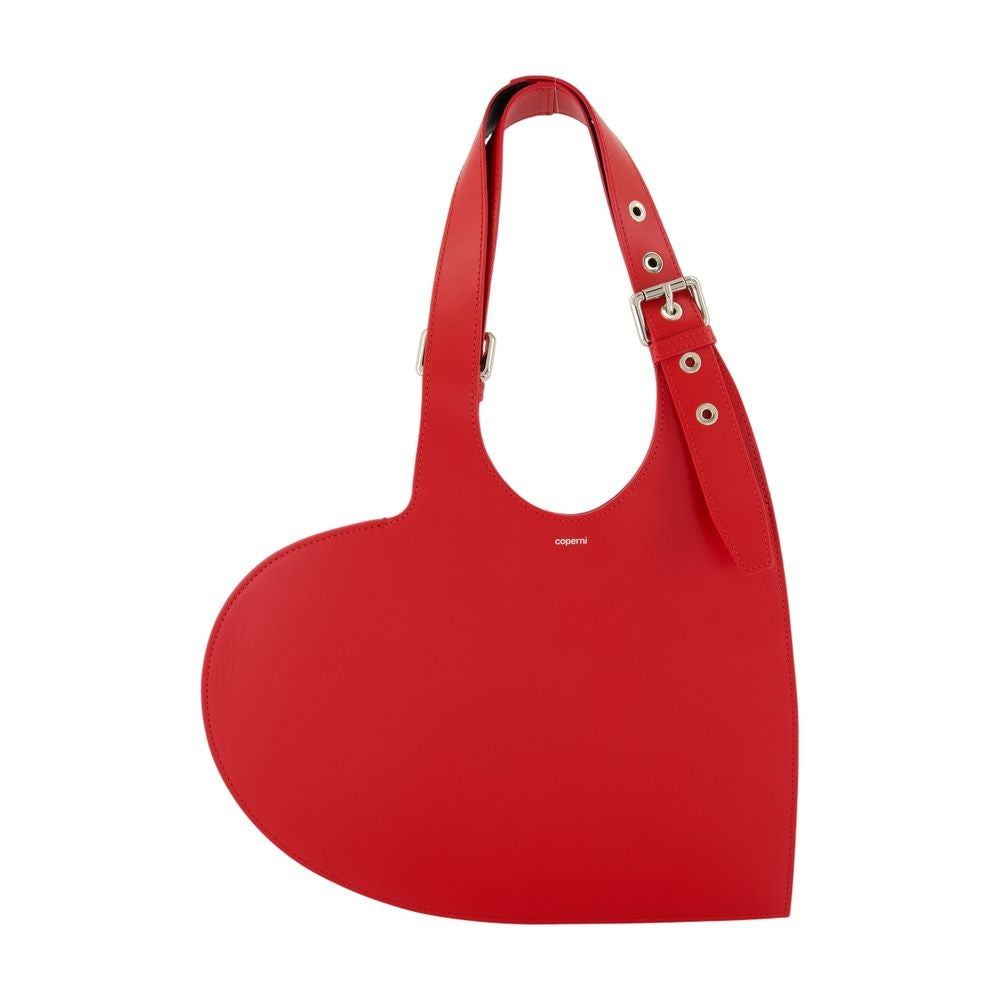 Coperni Belt Heart Shoulder Bag - Leather - Red