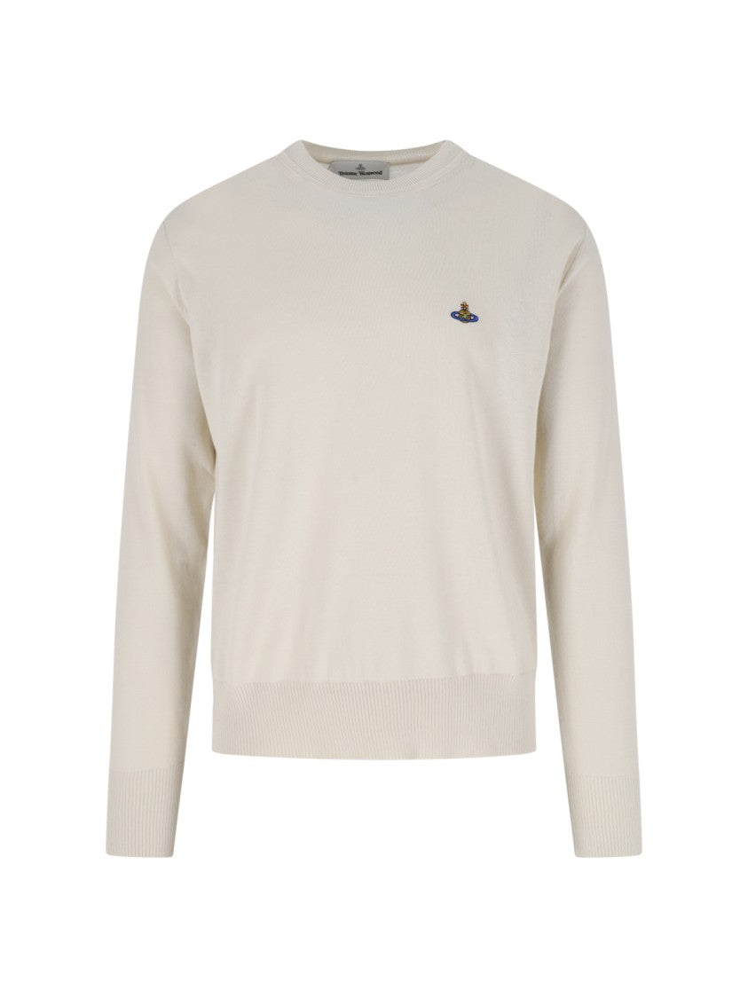 Vivienne Westwood Cream Alex Cotton Crew Neck Sweater