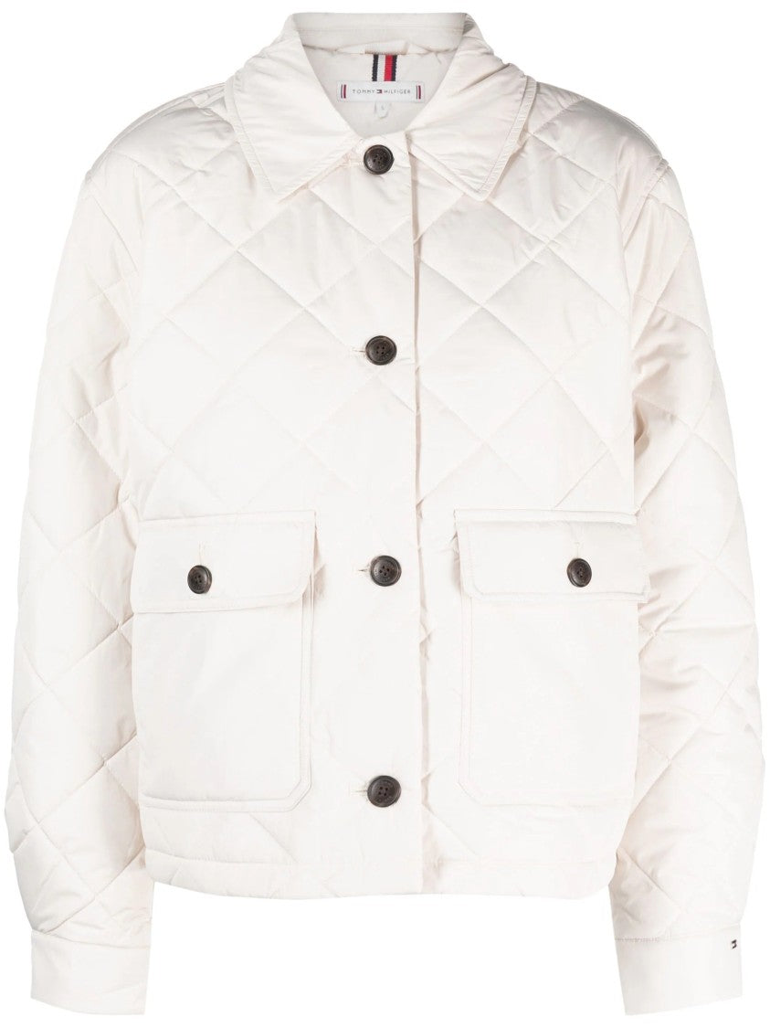 Tommy Hilfiger Shirt Collar Quilted Puffer Jacket