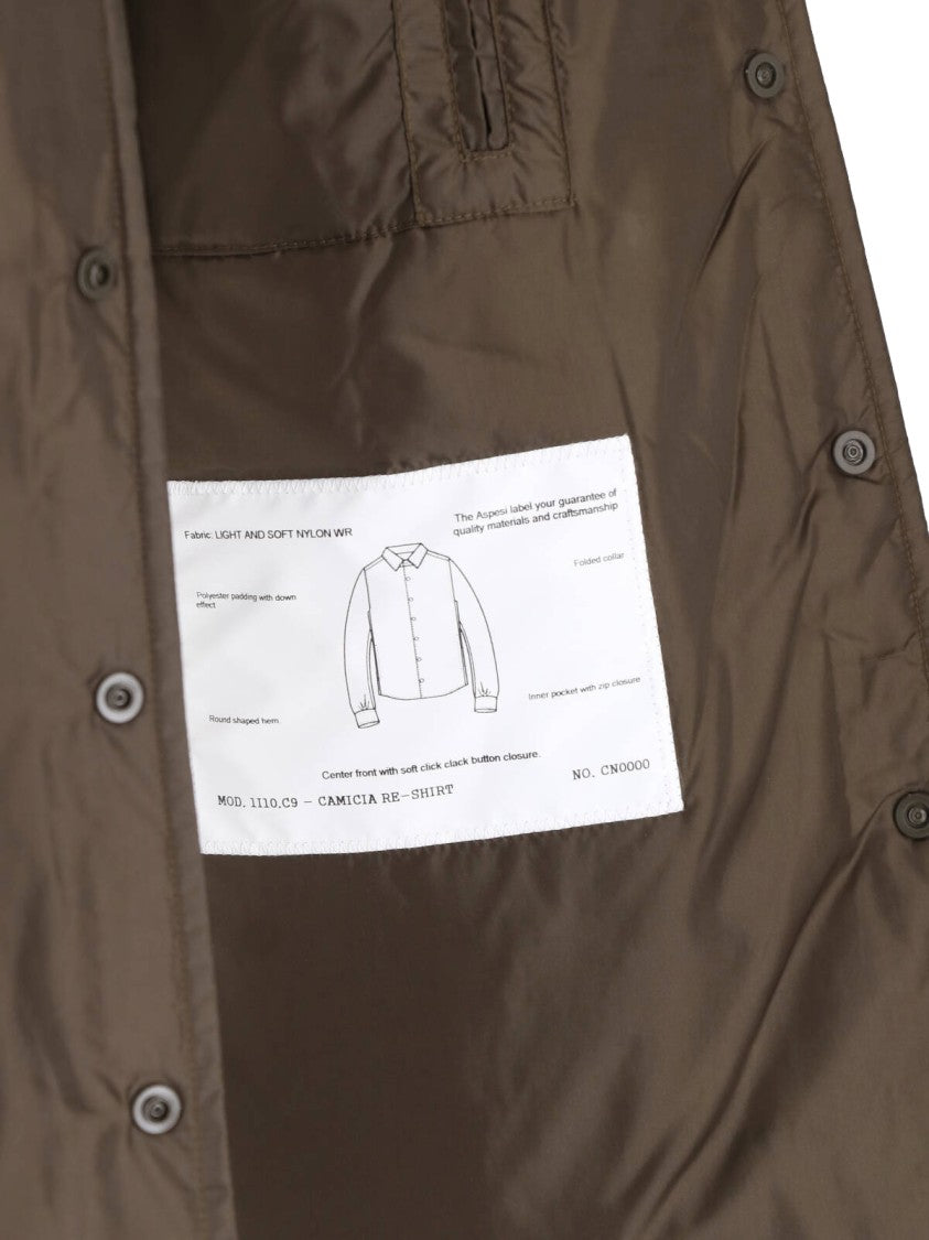 Aspesi Brown Nylon Casual Shirt