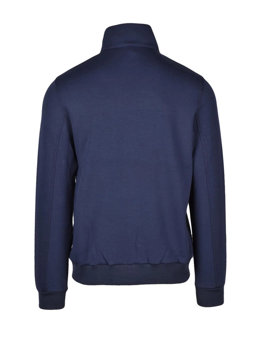 Sunstripes Zip Hoodie With High Collar And Practical Pockets