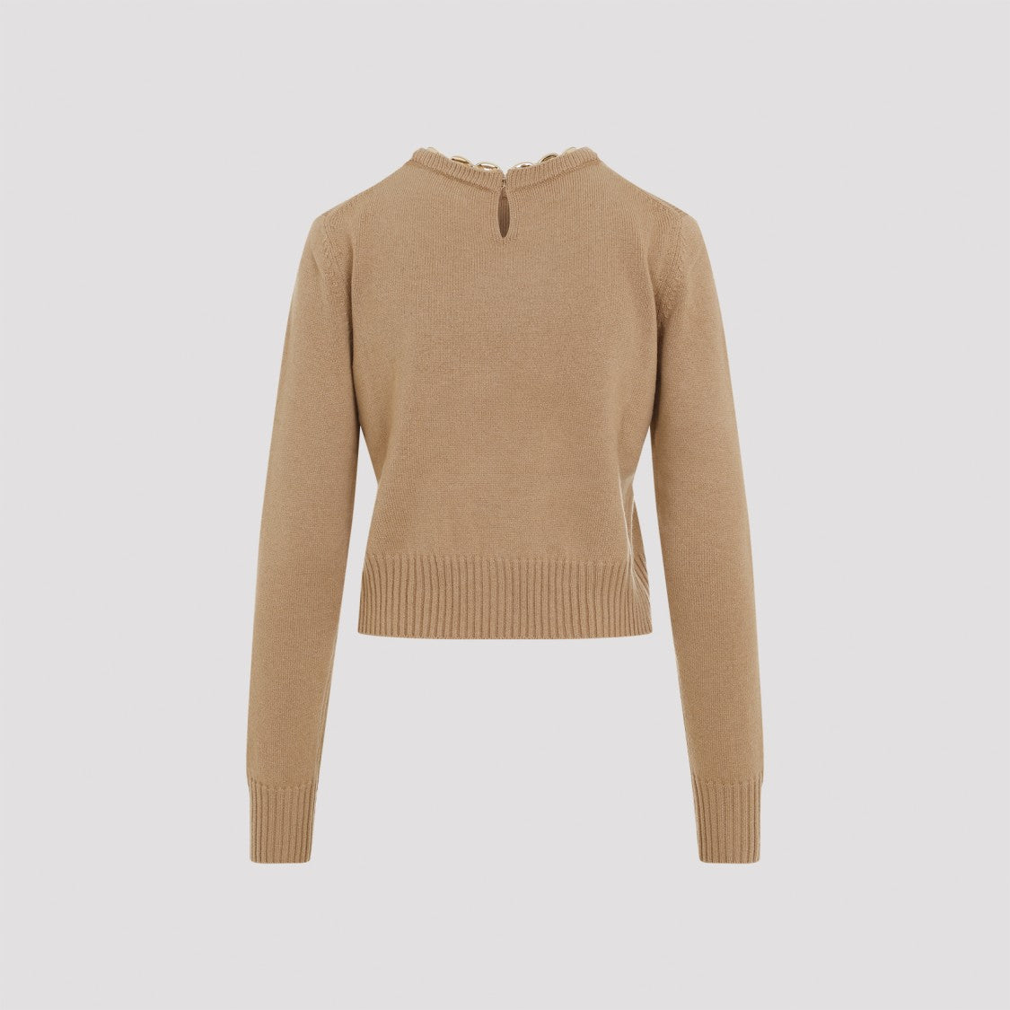 Rabanne Camel Brown Merino Wool Pullover