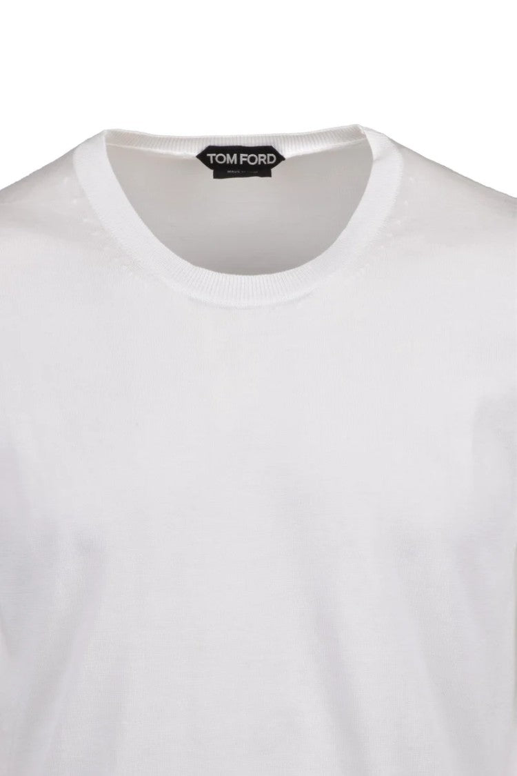 Tom Ford Cotton Crewneck Top - White