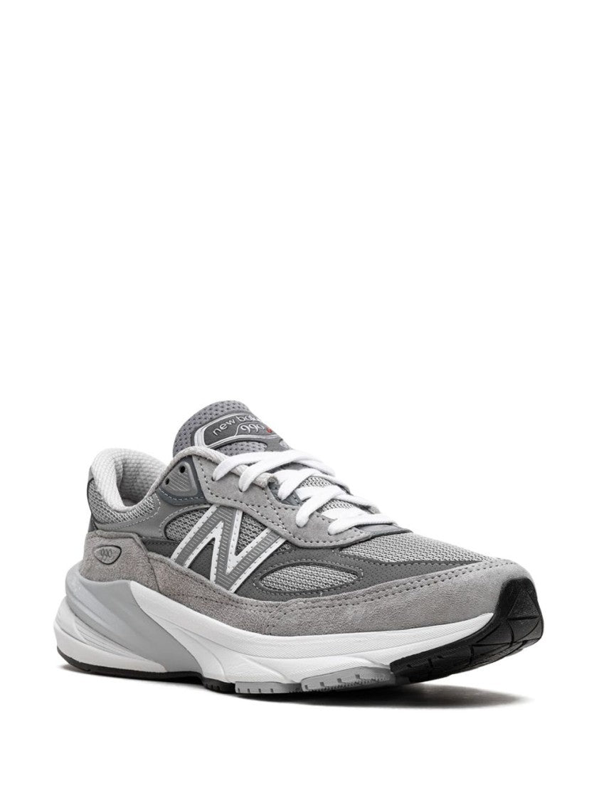 New Balance Medium Grey Panelled Sneakers With Suede