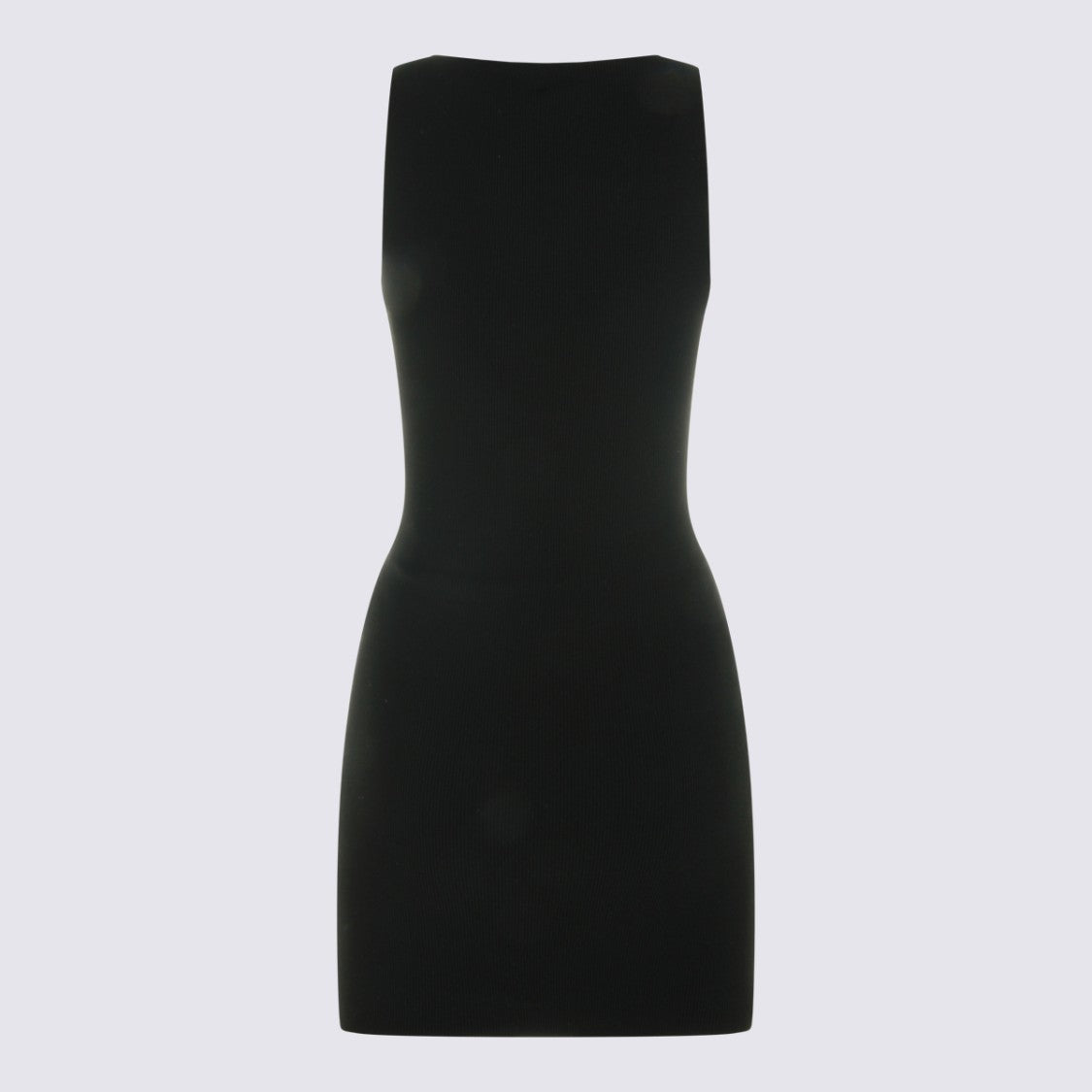 Alexander Wang Sleek Fitted Mini Dress With Scoop Neckline And Ribbed Texture