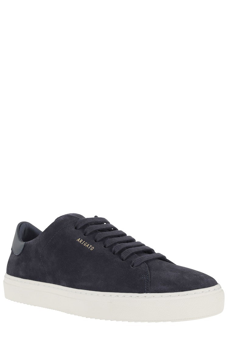 Axel Arigato Dark Blue Clean 90 Suede Metallic Logo Suede Sneakers