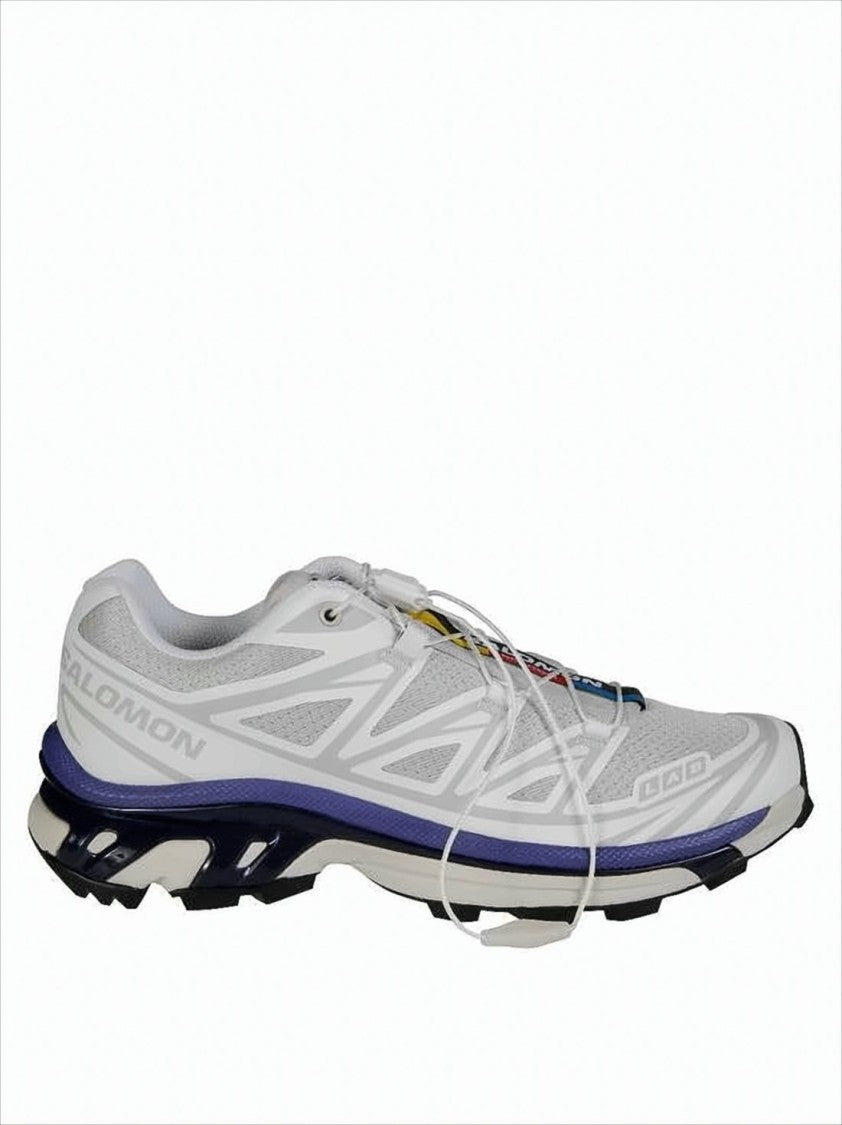 Salomon Breathable Textile Sneakers With Geometric Overlays