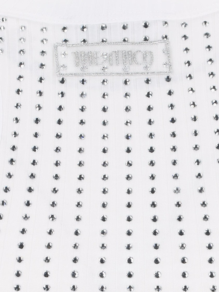The Attico Crystal Tank Top – White