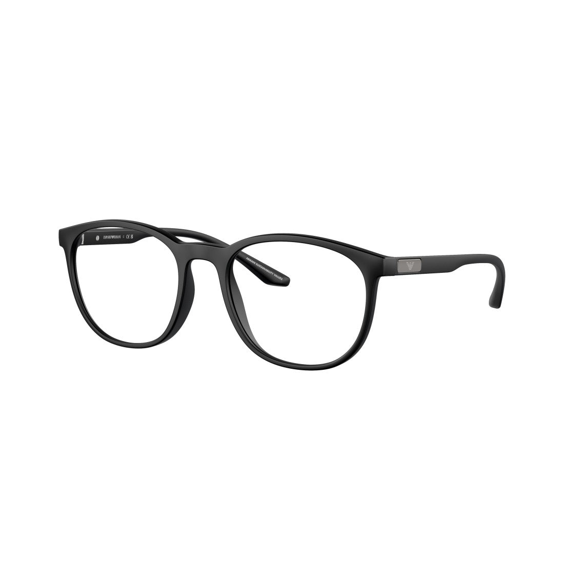 Emporio Armani 0Ea3229 Matte Black Rectangular Frame Eyeglasses