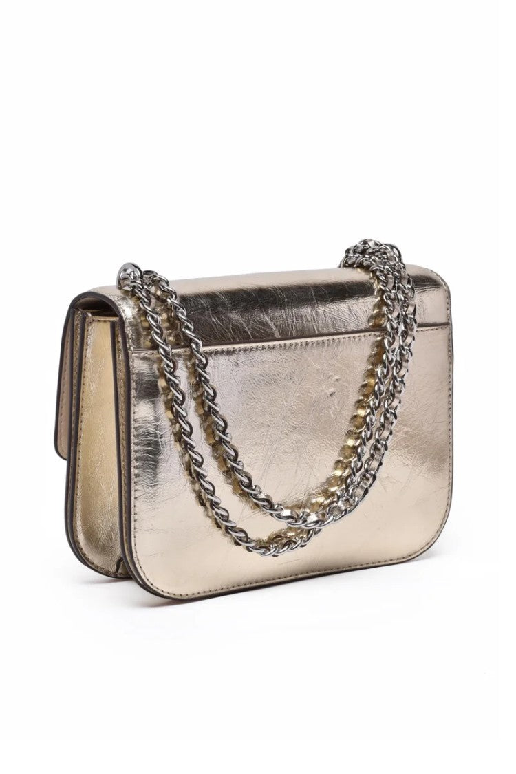 Tory Burch Britten Metallic Adjustable Small Shoulder Bag - Gold