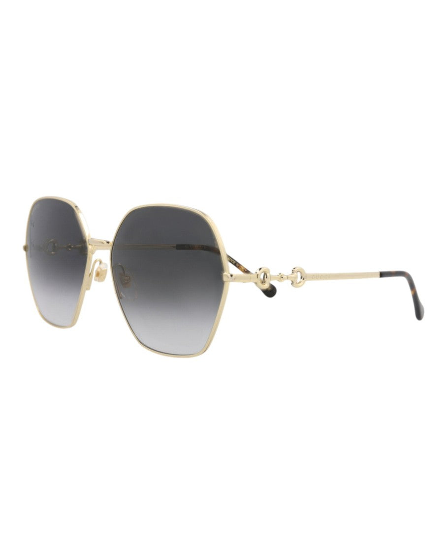 Gucci Square-Frame Metal Sunglasses