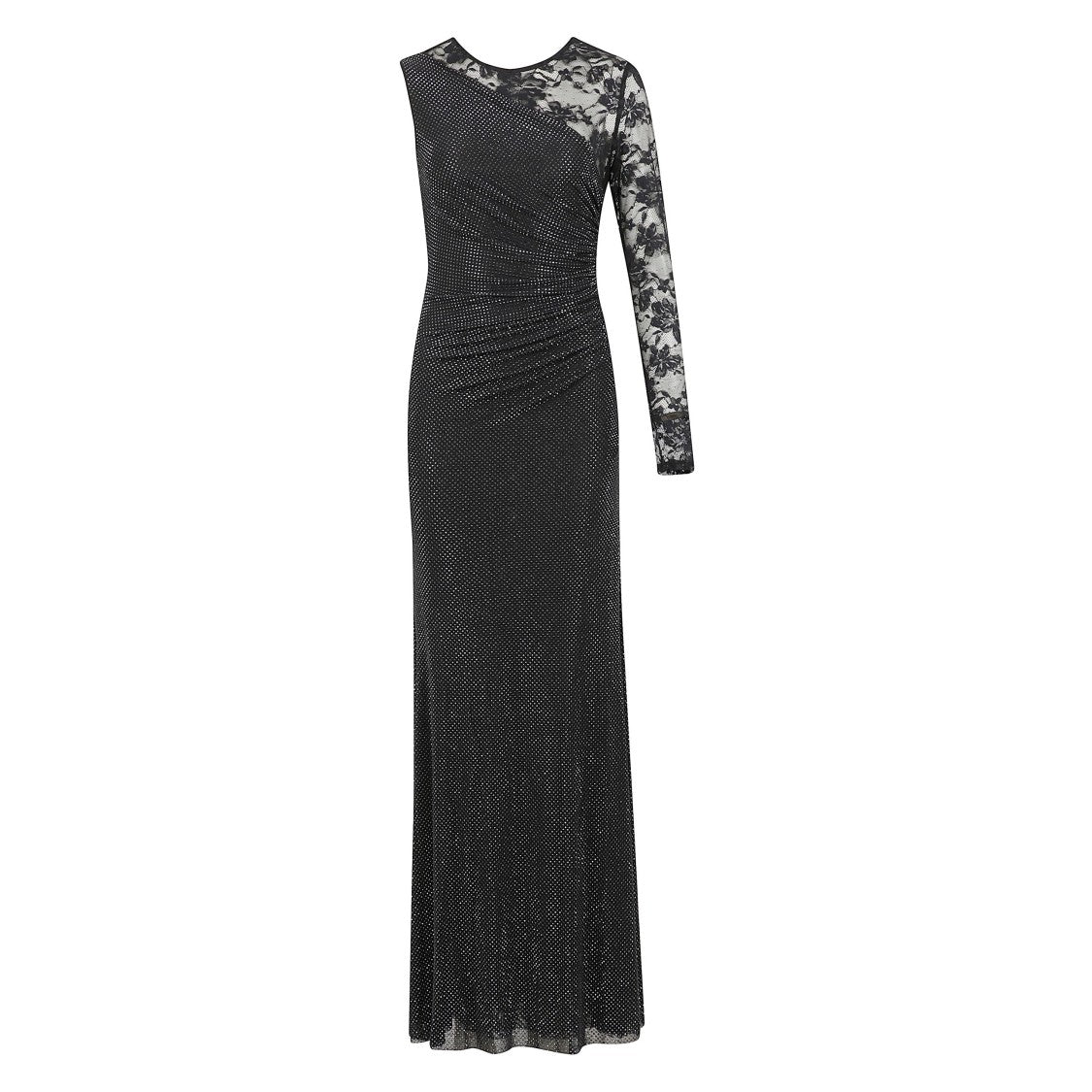 Self-Portrait Black Evening Dress With Lace Sleeve