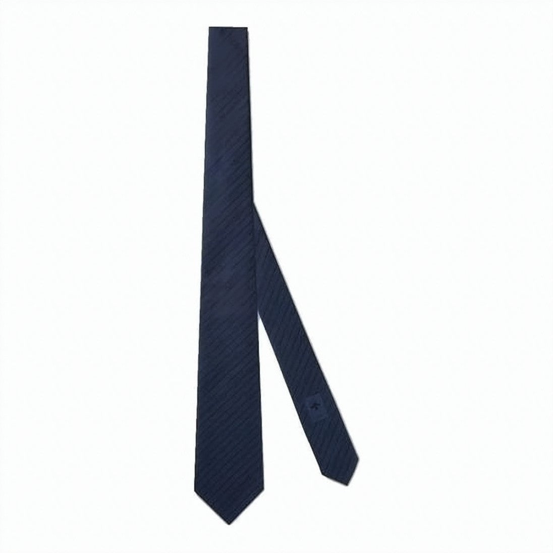 Gucci Diagonal Pattern Silk Necktie With Textured Design