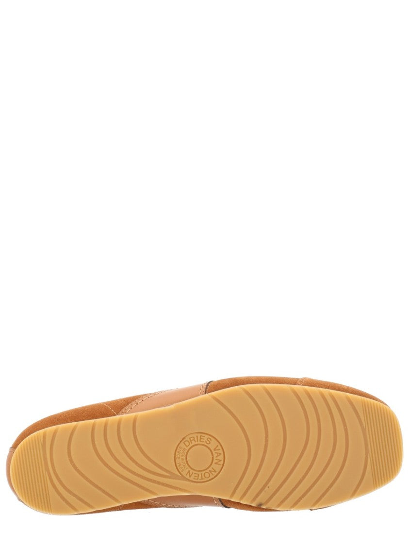 Dries Van Noten Brown Smooth Suede Retro Sneakers