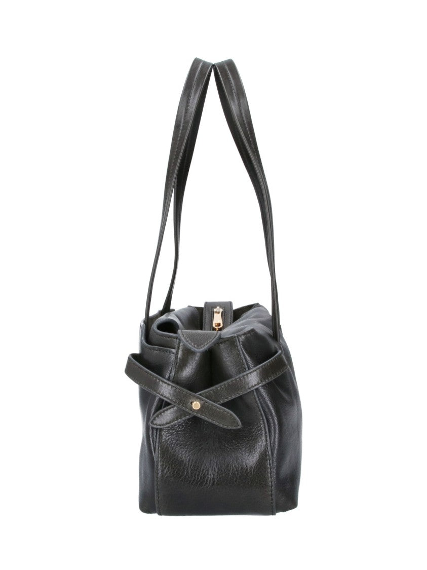 Anya Hindmarch Black Wilson Leather Shoulder Bag