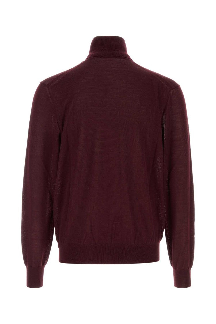 Saint Laurent Aubergine Wool Sweater