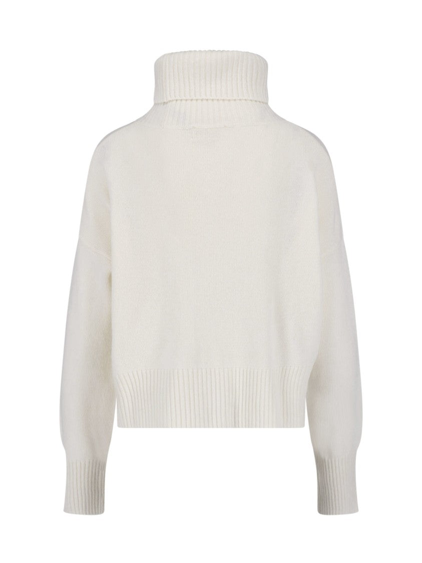 Ma'ry'ya Virgin Wool-Cashmere Ribbed Turtleneck