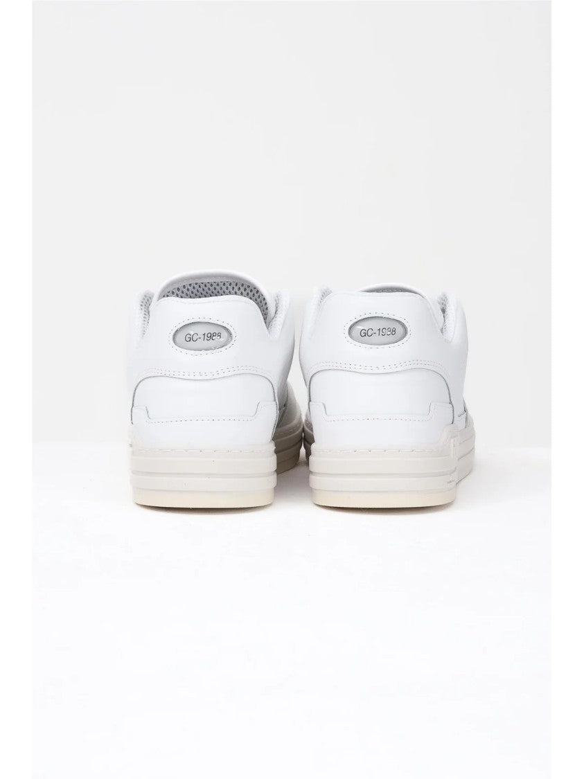 Gcds White Leather Minimalist Sneakers