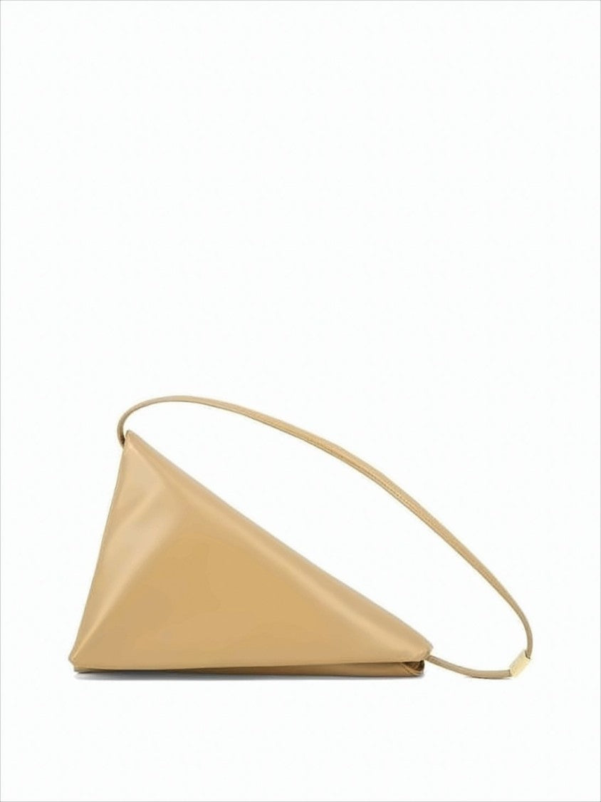 Marni Triangular Geometric Tote Bag In Smooth Calf Leather
