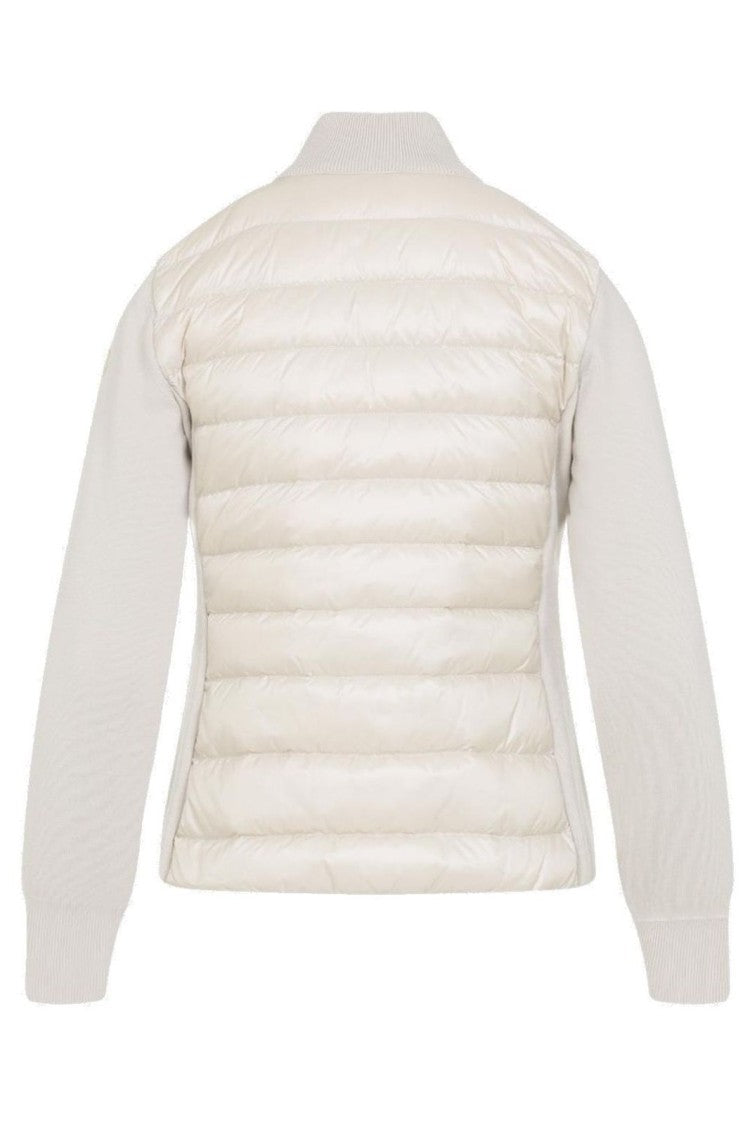 Moncler Quilted Down Jacket With Knit Sleeves