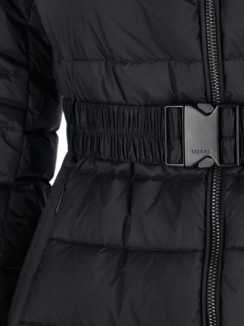 Tatras Black Fabric "Heliconia" Long Down Jacket