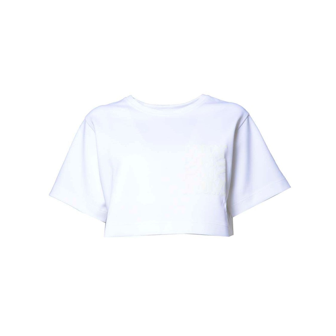 Max Mara Mexico Cropped T-Shirt In White Jersey